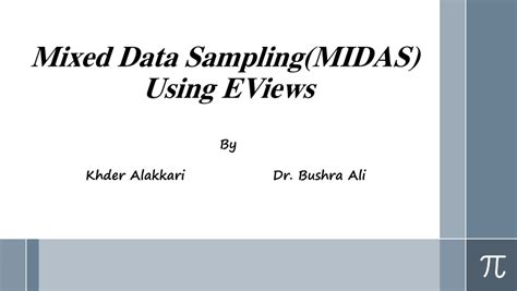 midas eviews|MIDAS .